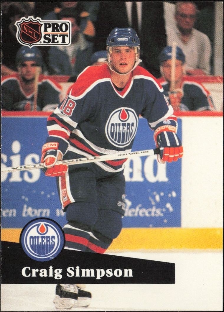 1991-92 Pro-Set Series 1 Craig Simpson #69 trading card