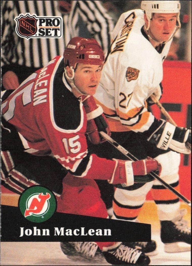 1991-92 Pro-Set Series 1 John MacLean #136 trading card