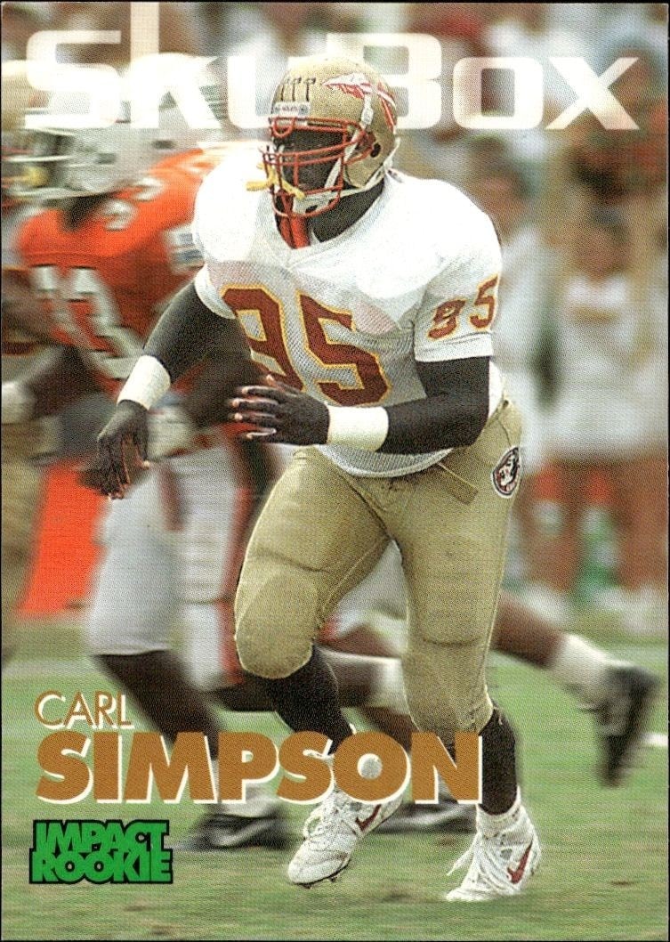 1993 Skybox Impact Carl Simpson #393 trading card