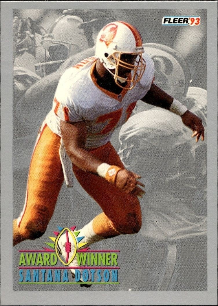 1993 Fleer Santana Dotson #256 trading card
