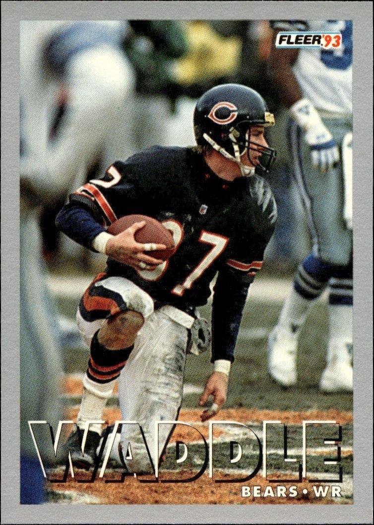1993 Fleer Tom Waddle #166 trading card