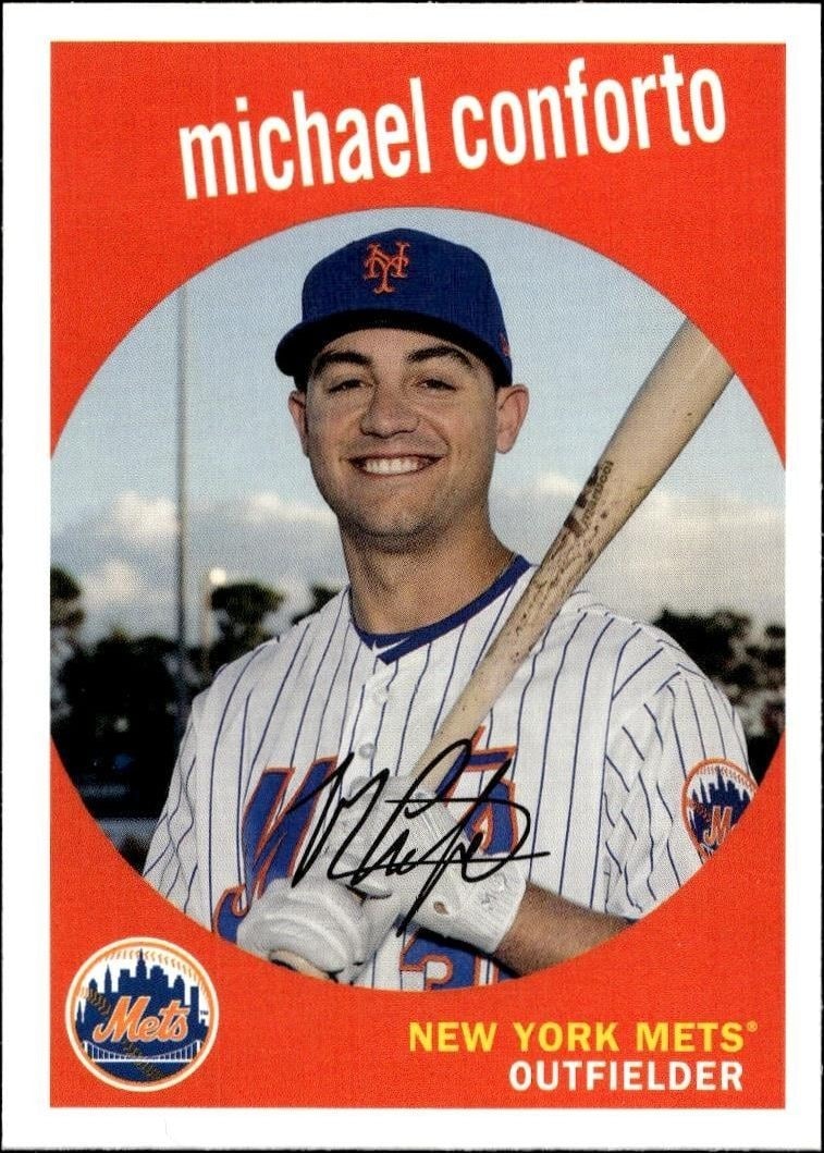 2018 Topps Heritage Michael Conforto #76 trading card
