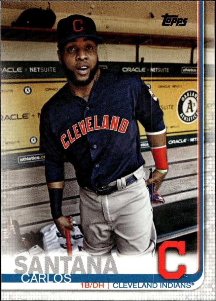 2019 Topps Series 2 Carlos Santana #585 trading card