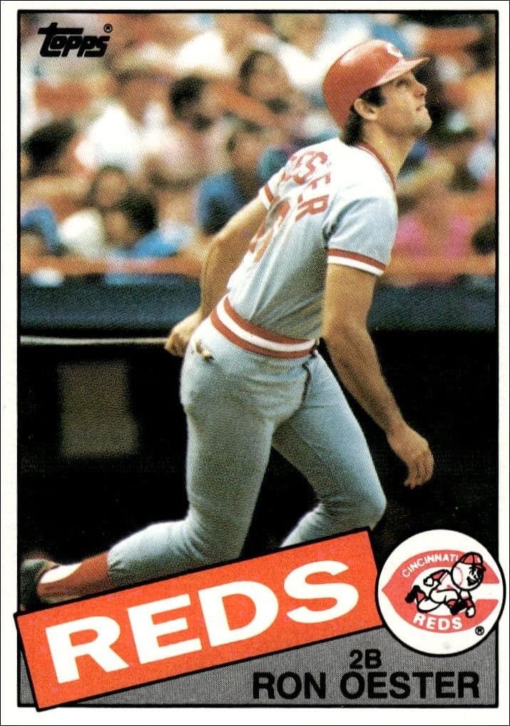 1985 Topps Ron Oester #314 trading card