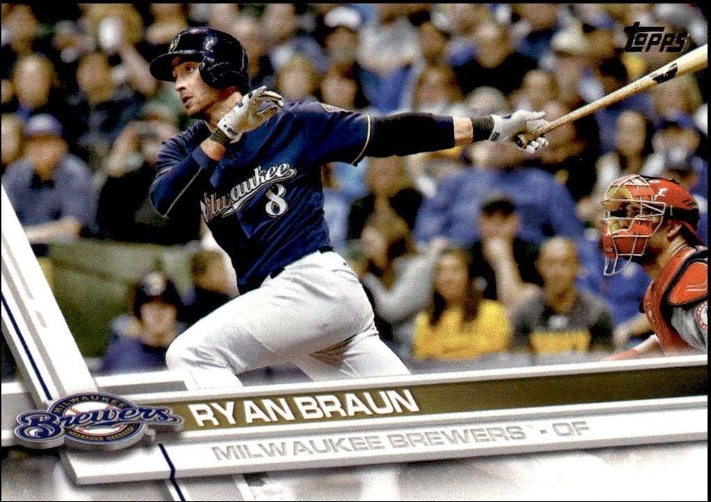 2017 Topps Series 1 Ryan Braun #220 trading card