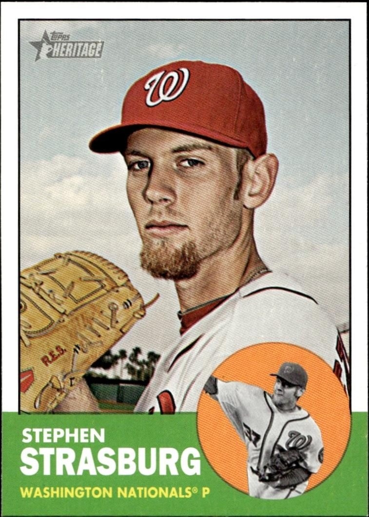 2012 Topps Heritage Stephen Strasburg #291 trading card