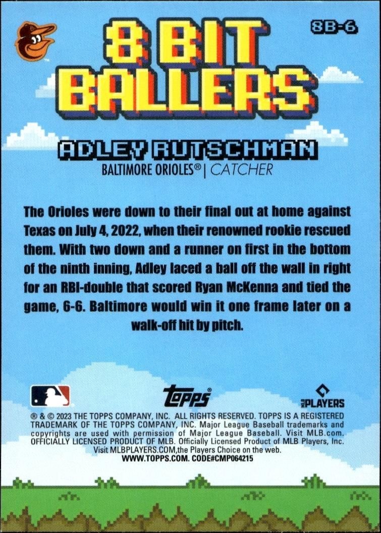 2023 Topps Big League Adley Rutschman #8B-6 baseball trading card back