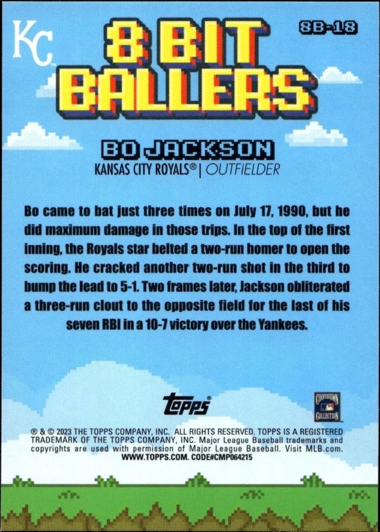 2023 Topps Big League Bo Jackson #8B-18 baseball trading card back