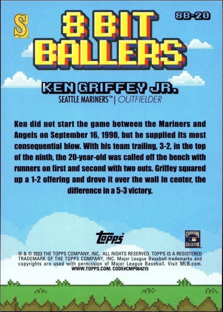 2023 Topps Big League Ken Griffey Jr. #8B-20 baseball trading card back