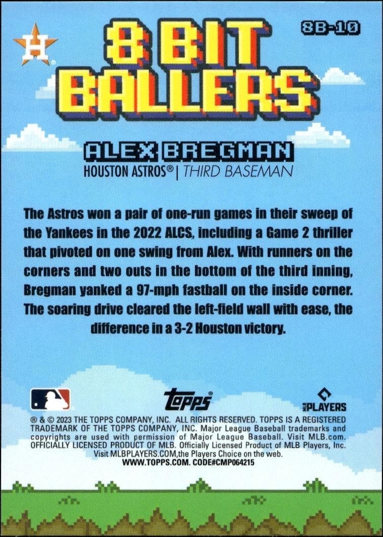 2023 Topps Big League Alex Bregman #8B-10 baseball trading card back