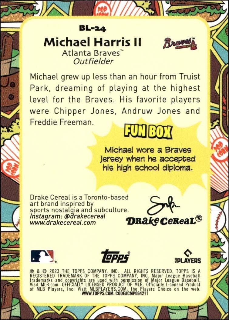 2023 Topps Big League Michael Harris II #BL-24 baseball trading card back