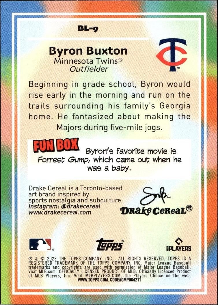 2023 Topps Big League Byron Buxton #BL-9 baseball trading card back