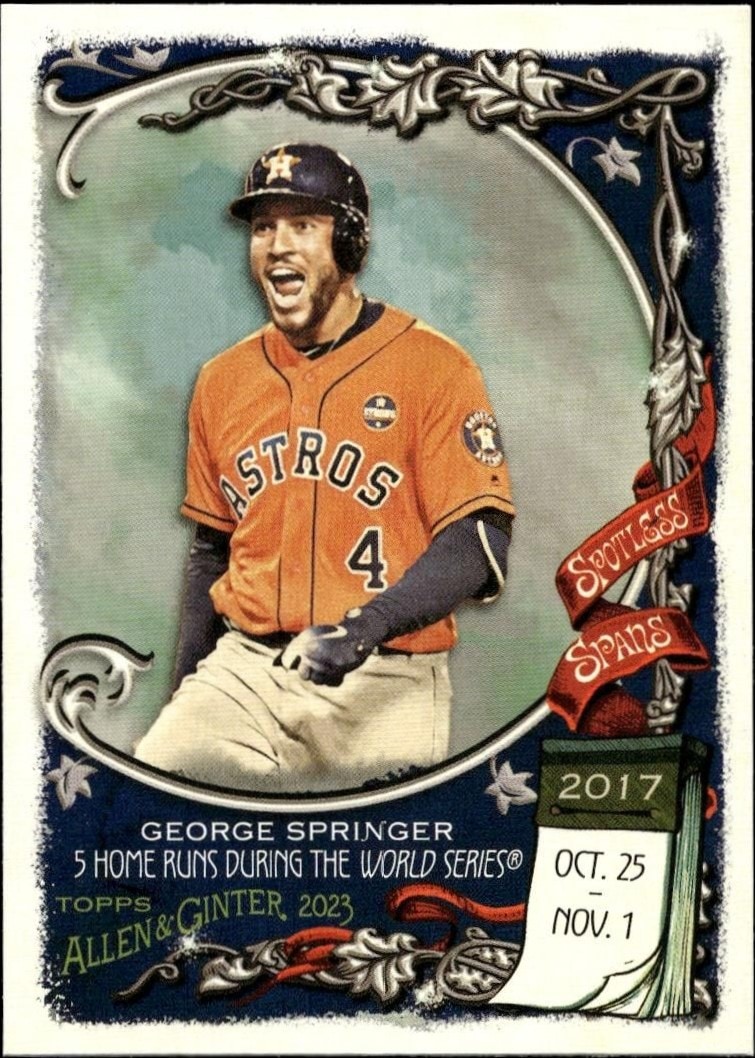 2023 Topps Allen & Ginter George Springer #SS-30 trading card