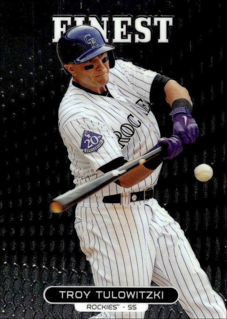 2013 Topps Finest Troy Tulowitzki #35 trading card
