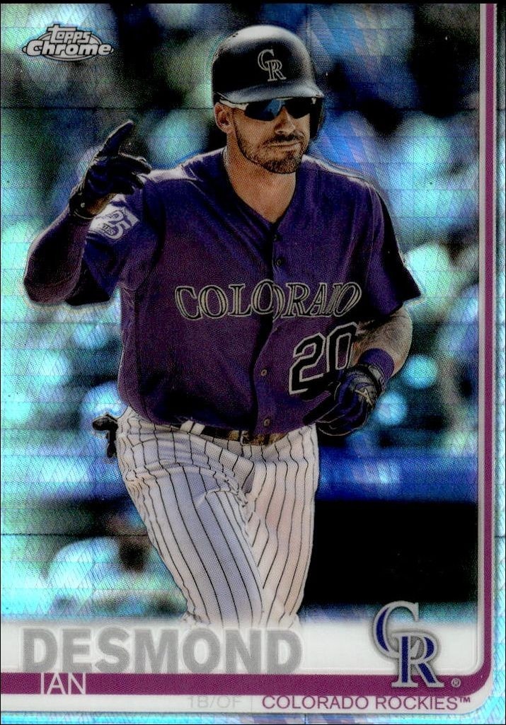 2019 Topps Chrome Ian Desmond #113 trading card