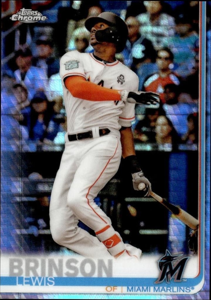 2019 Topps Chrome Lewis Brinson #122 trading card