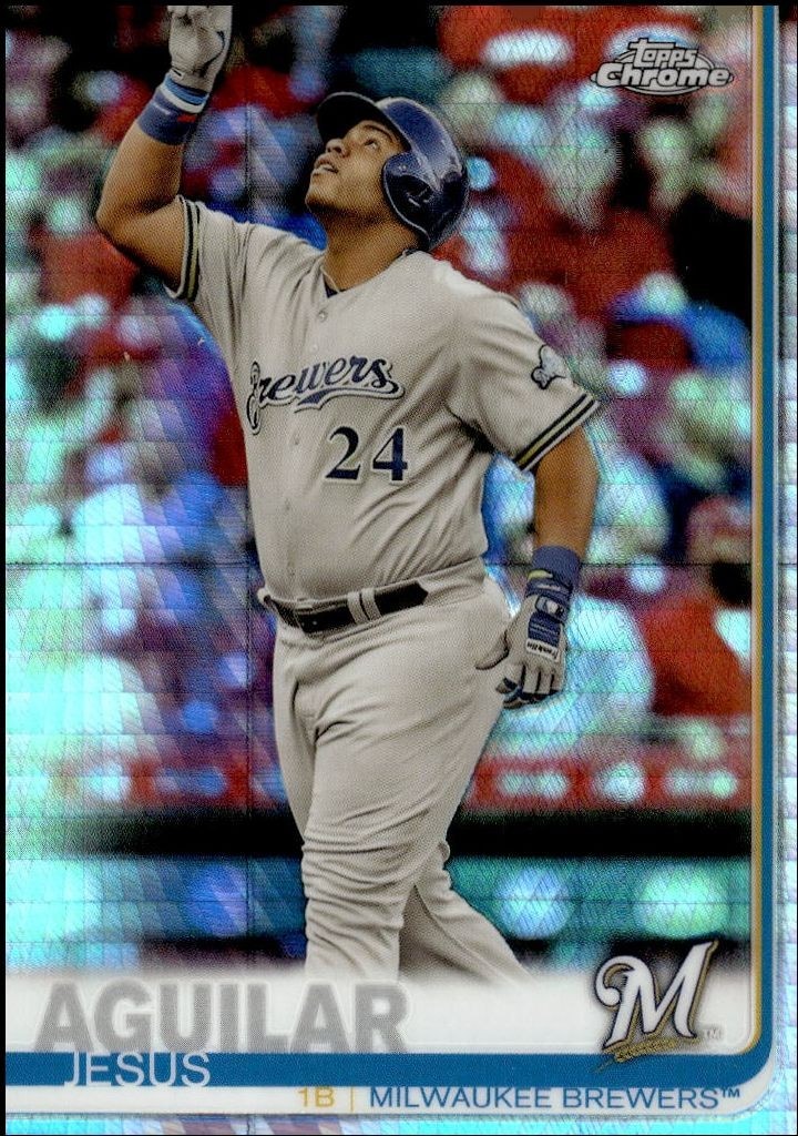 2019 Topps Chrome Jesus Aguilar #10 trading card