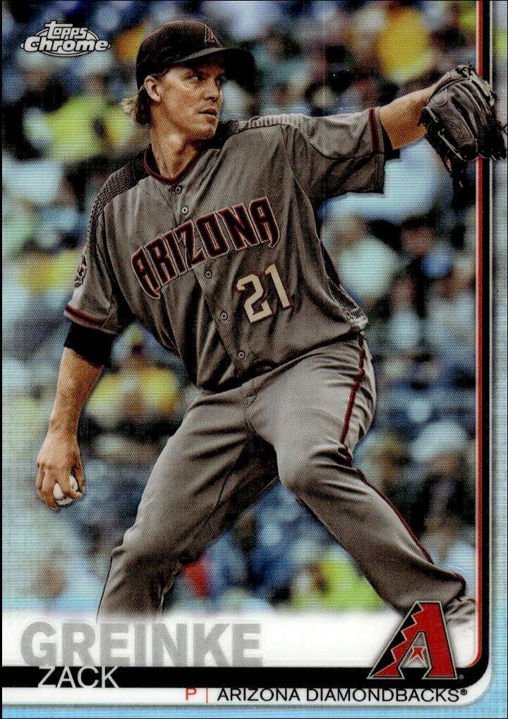 2019 Topps Chrome Zack Greinke #23 trading card