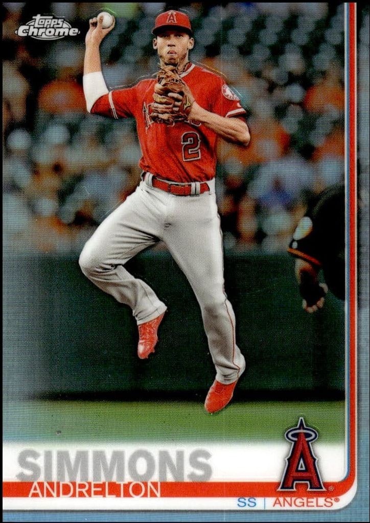2019 Topps Chrome Andrelton Simmons #255 trading card