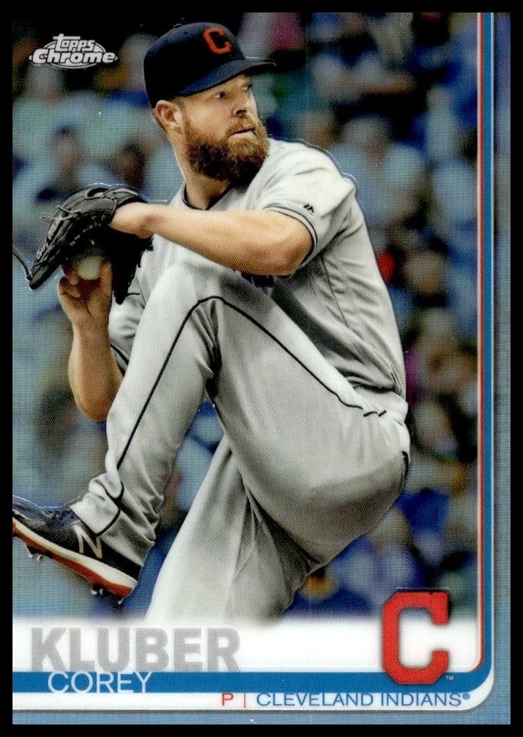 2019 Topps Chrome Corey Kluber #188 trading card