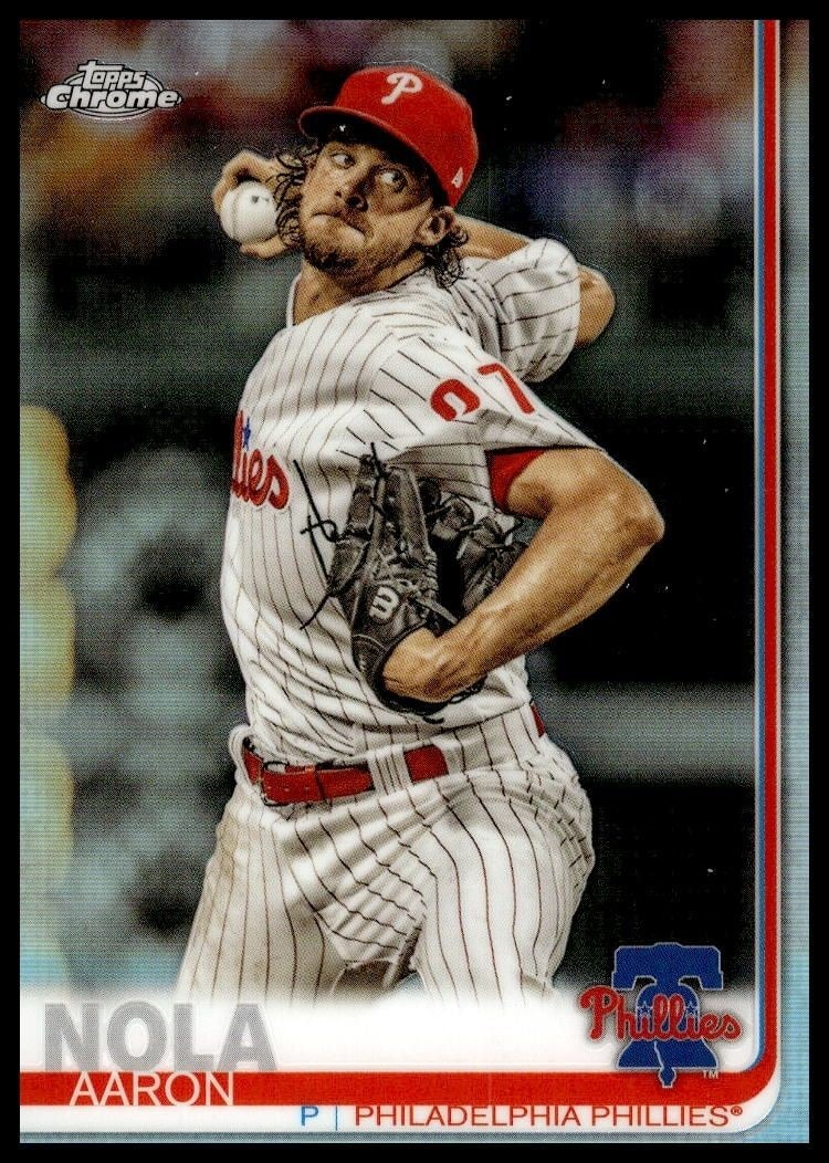 2019 Topps Chrome Aaron Nola #163 trading card