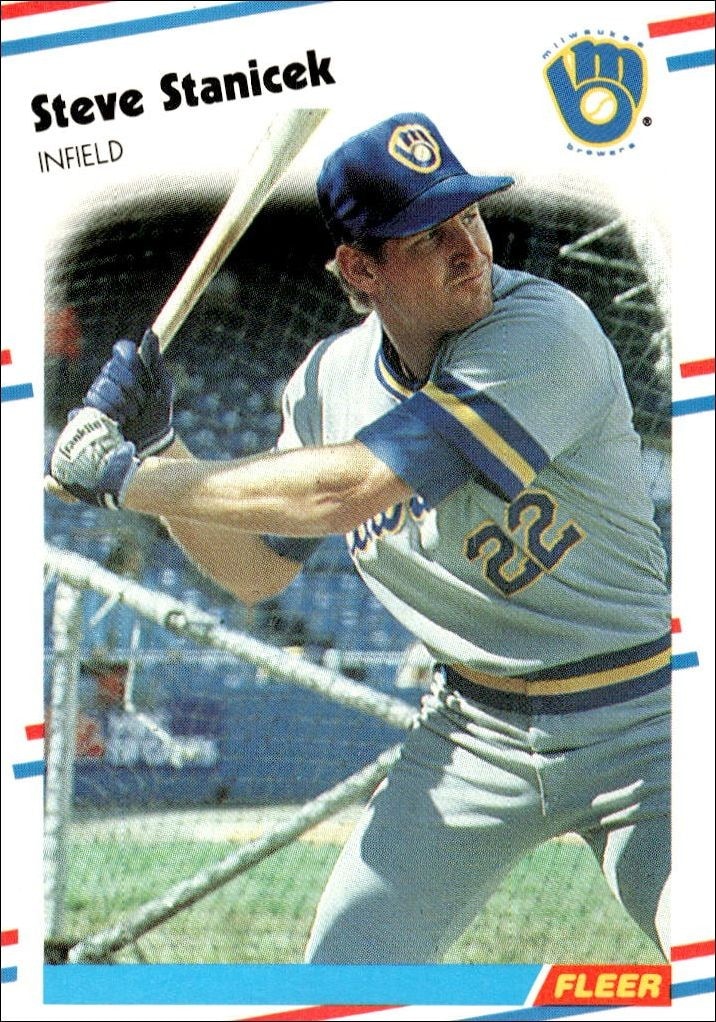 1988 Fleer Steve Stanicek #174 trading card