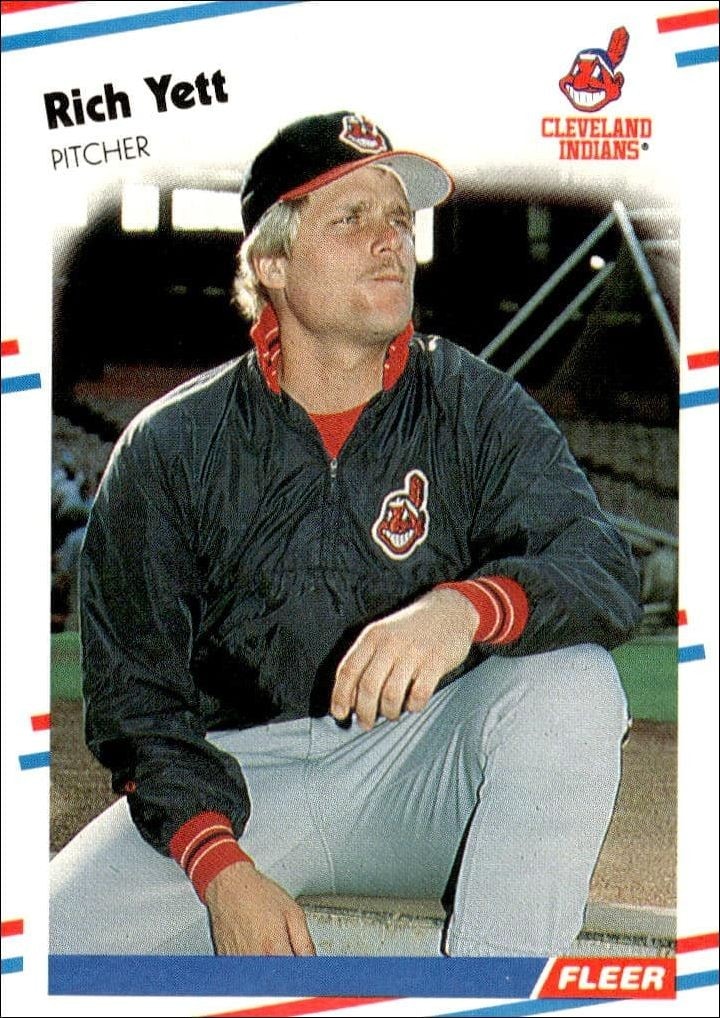 1988 Fleer Rich Yett #621 trading card