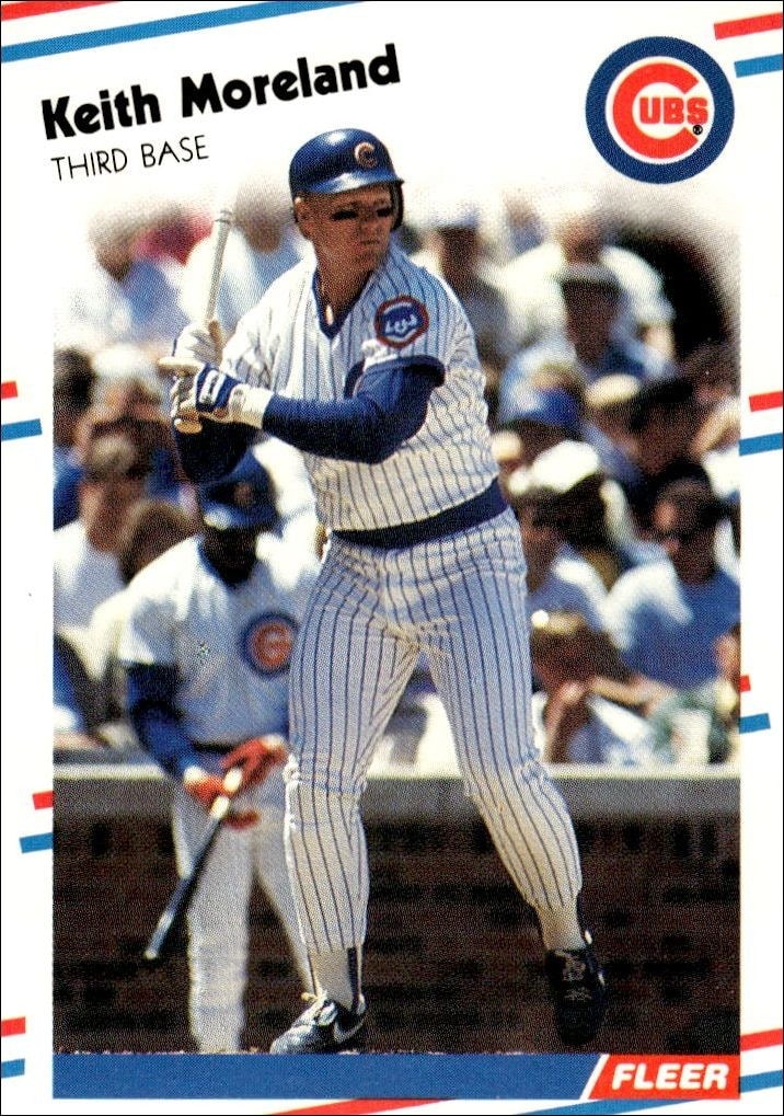 1988 Fleer Keith Moreland #425 trading card
