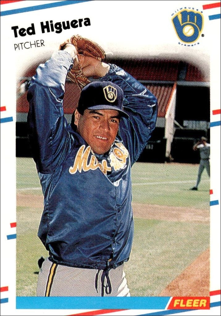 1988 Fleer Ted Higuera #166 trading card