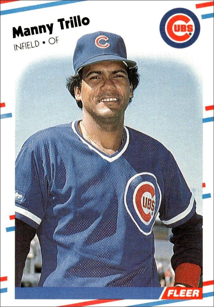 1988 Fleer Manny Trillo #436 trading card