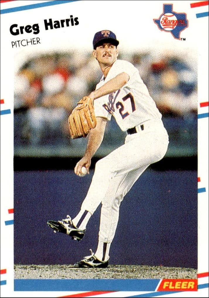 1988 Fleer Greg Harris #468 trading card