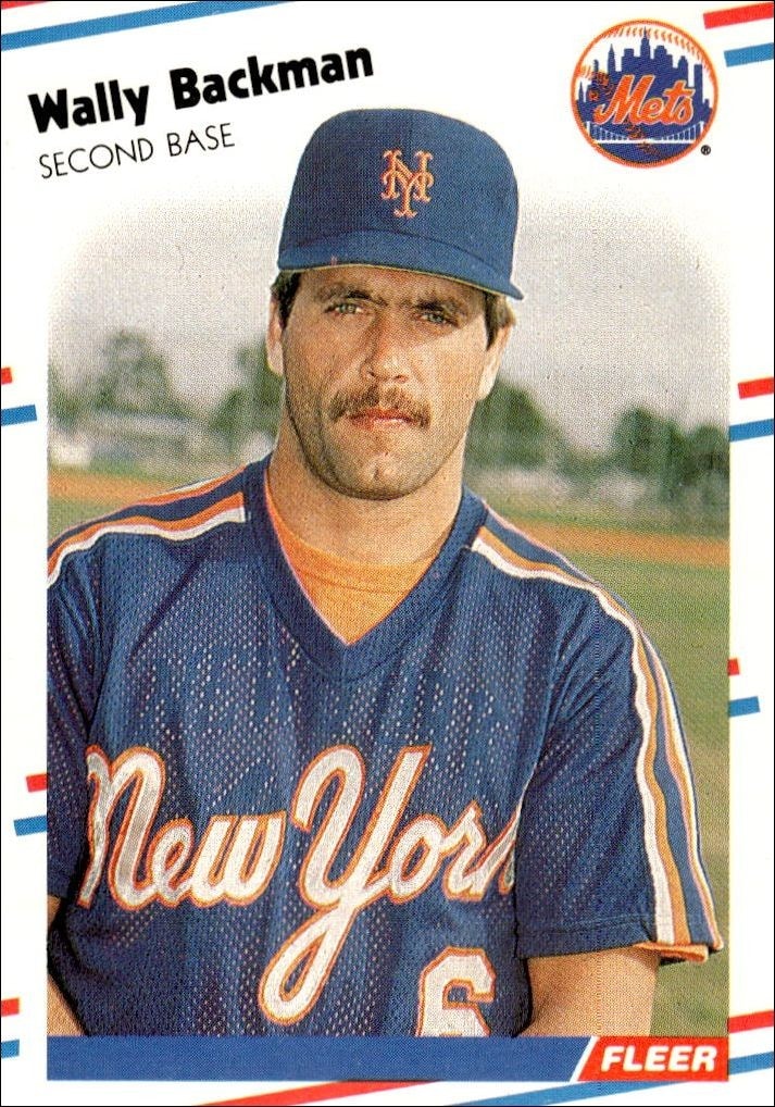 1988 Fleer Wally Backman #128 trading card