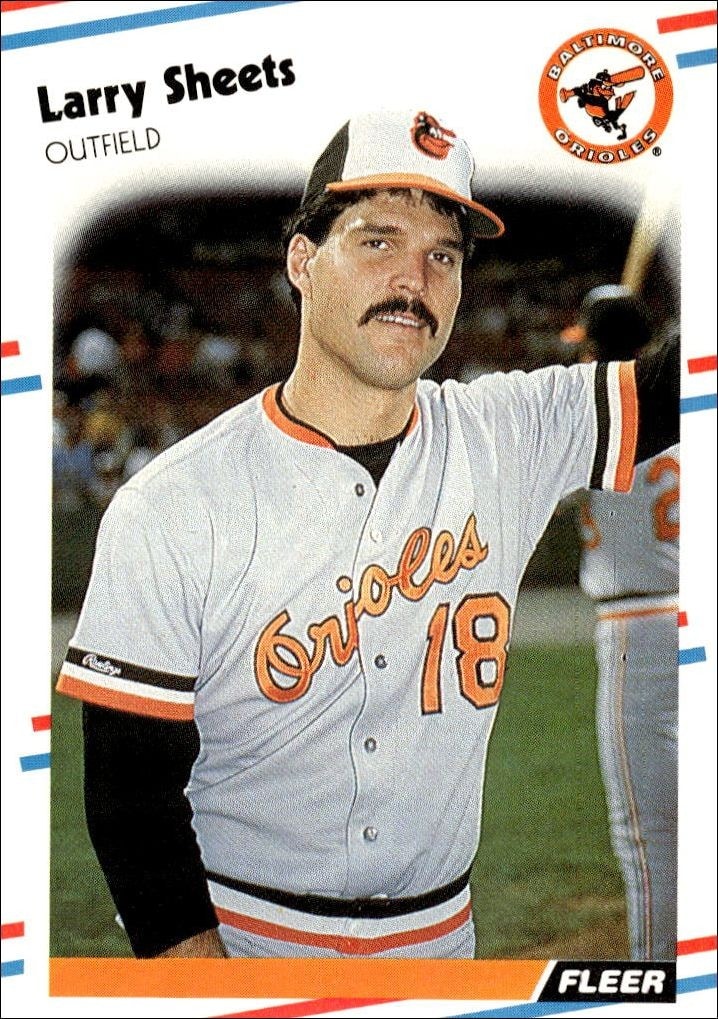 1988 Fleer Larry Sheets #572 trading card