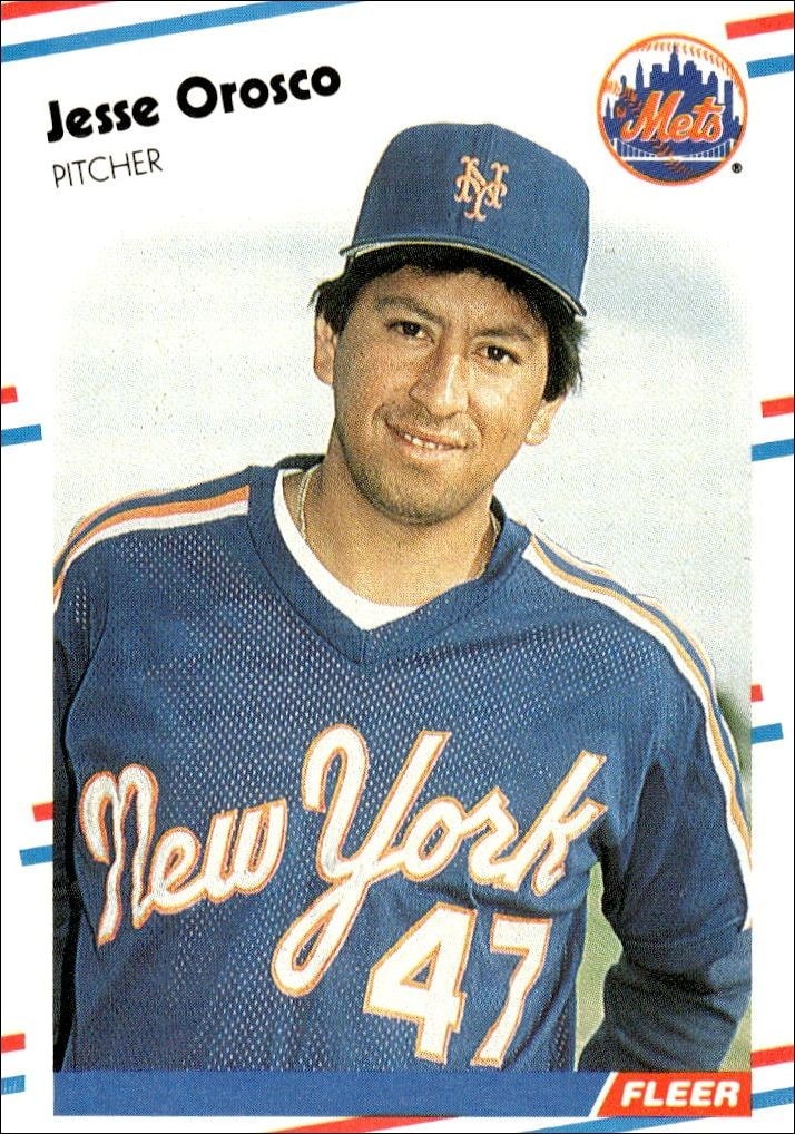 1988 Fleer Jesse Orosco #148 trading card
