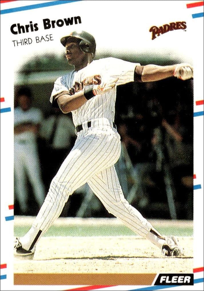 1988 Fleer Chris Brown #578 trading card
