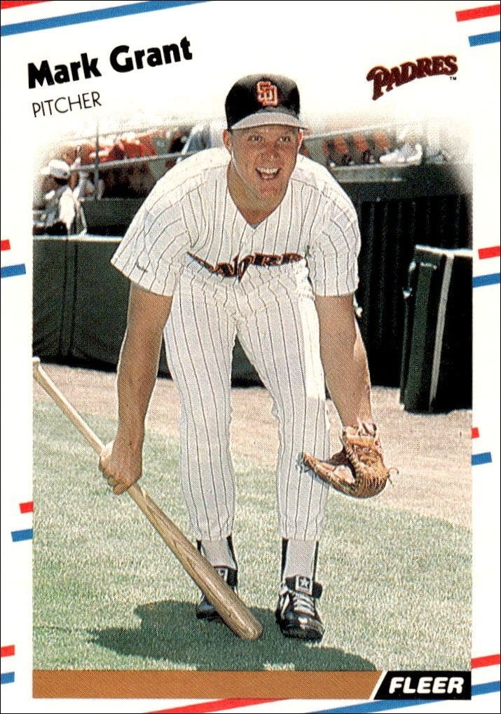 1988 Fleer Mark Grant #584 trading card