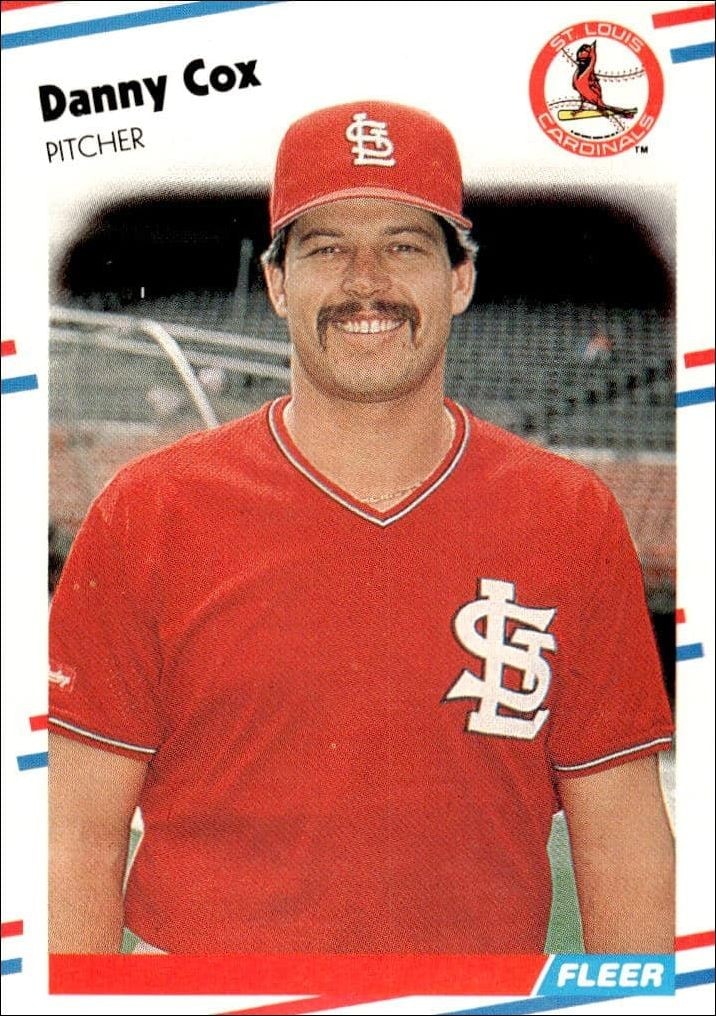 1988 Fleer Danny Cox #28 trading card