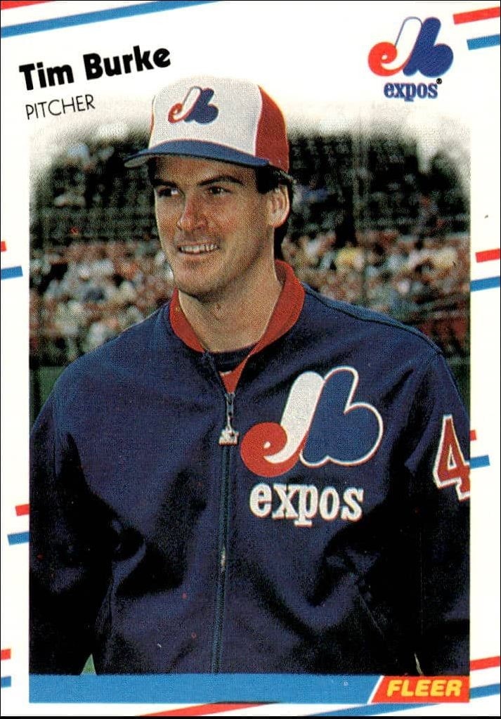 1988 Fleer Tim Burke #180 trading card