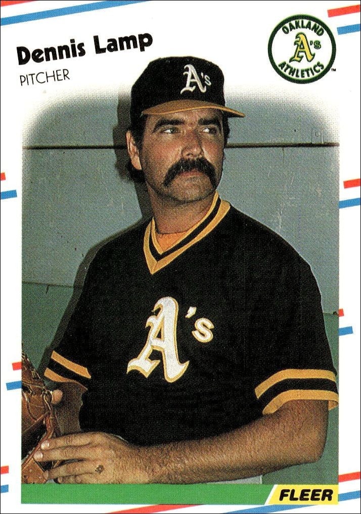 1988 Fleer Dennis Lamp #284 trading card