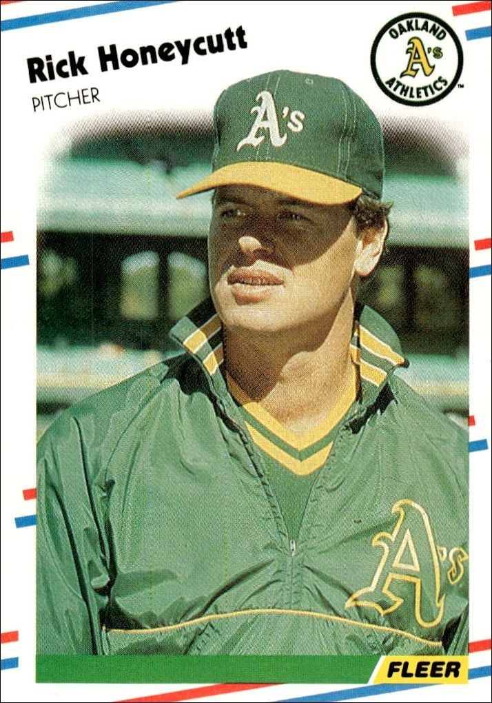 1988 Fleer Rick Honeycutt #281 trading card