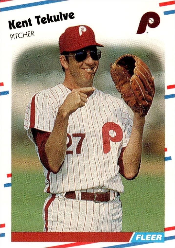 1988 Fleer Kent Tekulve #318 trading card