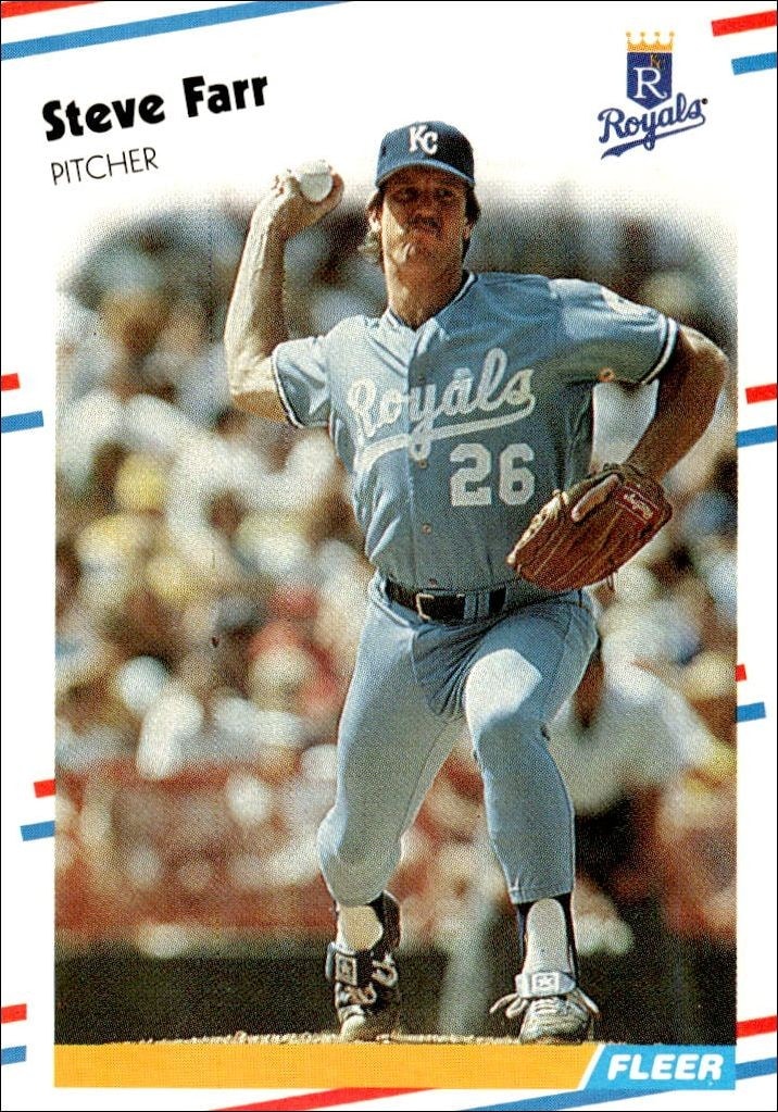 1988 Fleer Steve Farr #256 trading card