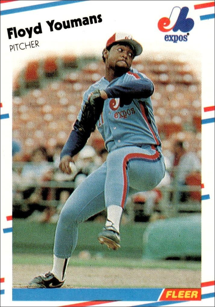 1988 Fleer Floyd Youmans #201 trading card