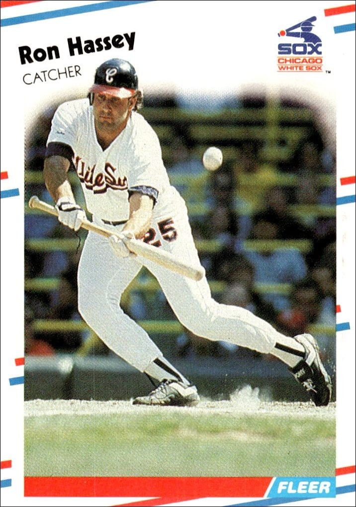 1988 Fleer Ron Hassey #399 trading card