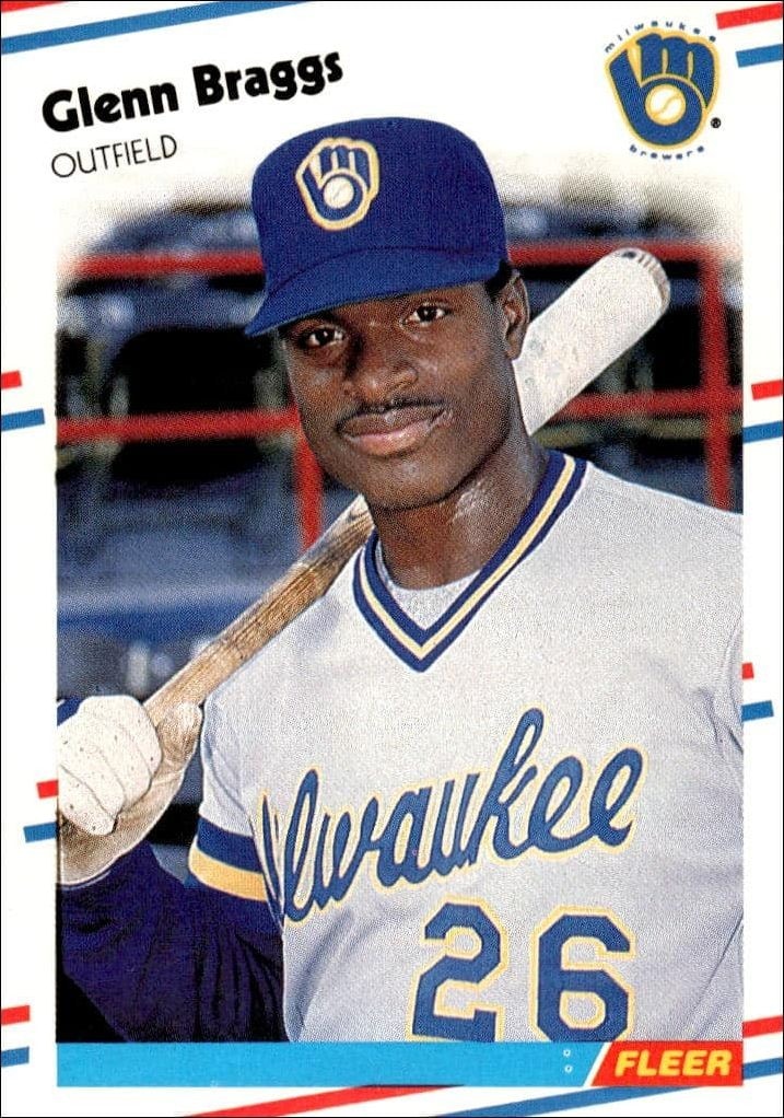 1988 Fleer Glenn Braggs #157 trading card