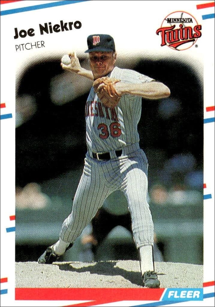 1988 Fleer Joe Niekro #18 trading card