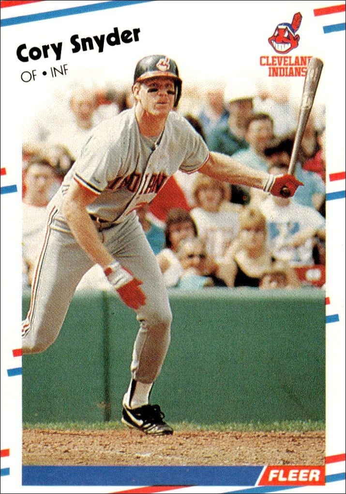 1988 Fleer Cory Snyder #615 trading card