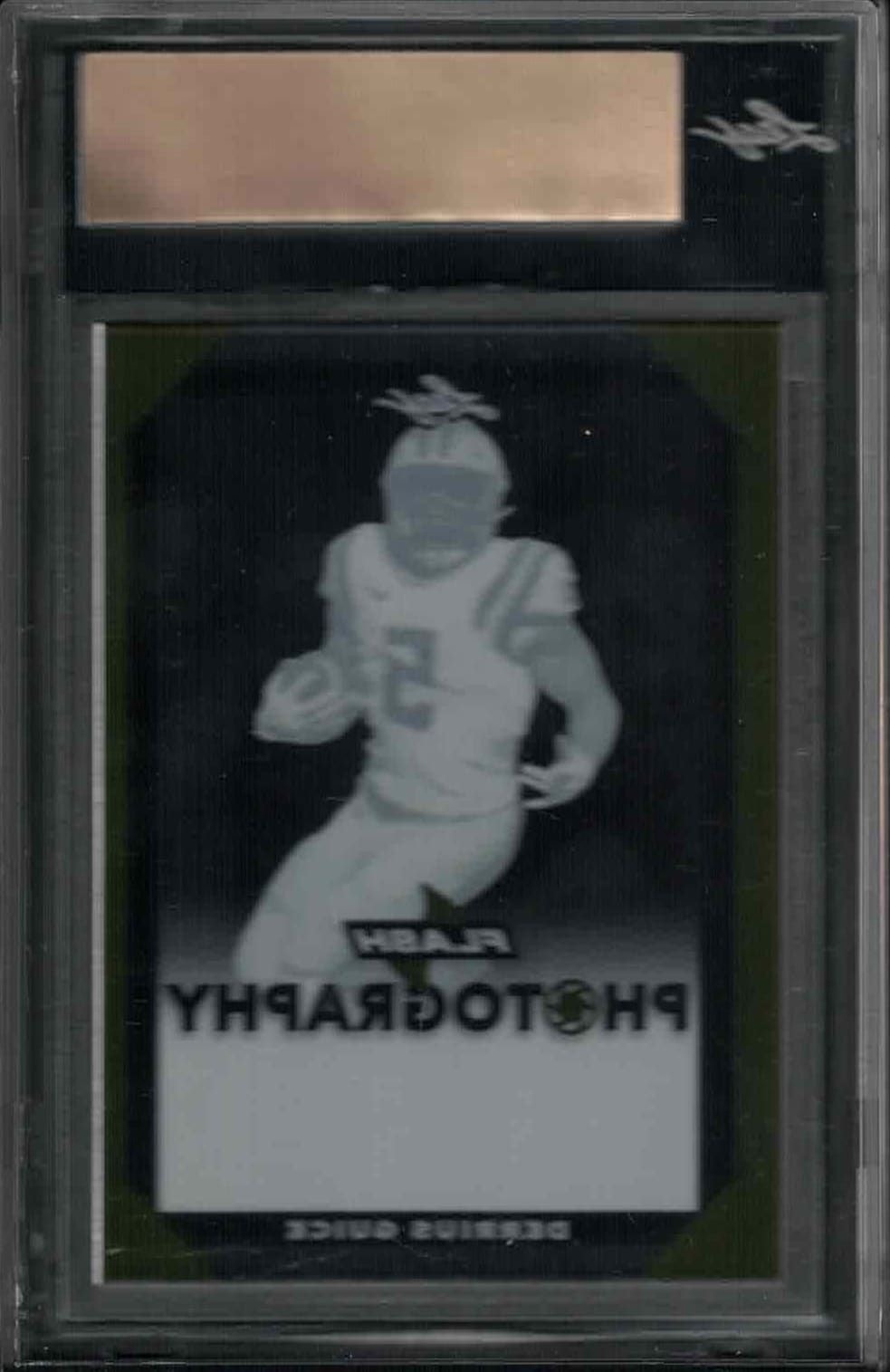 2018 Leaf Flash Photography Derrius Guice #NAA football trading card back