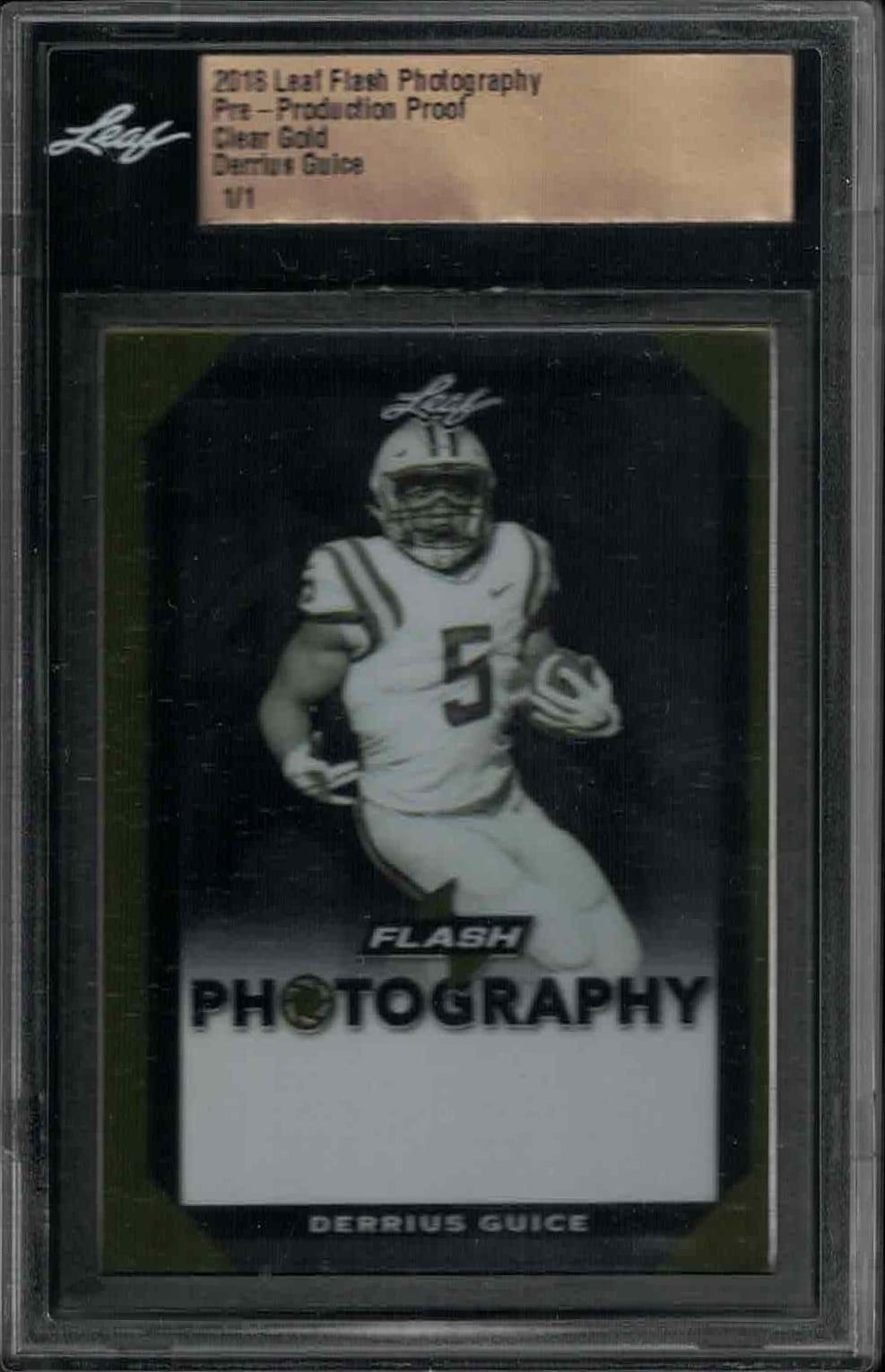 2018 Leaf Flash Photography Derrius Guice trading card