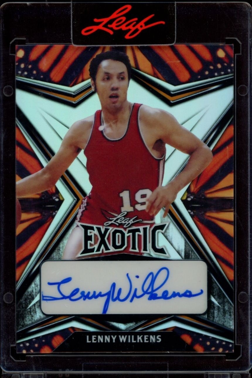 Lenny Wilkens (Butterfly · Serial Numbered · Manufacturer Autograph · Label Or Sticker)